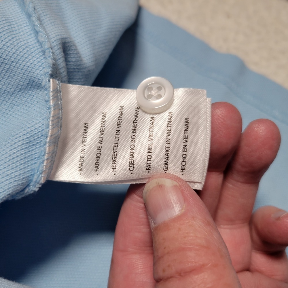 B+T Polo Shirt Mens 4XT Light Blue Short‎ Sleeve Pique Knit Big & Tall Classic - Picture 6 of 12